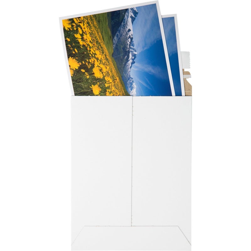 Quality Park 6 x 8 Photo Document Mailers, Redi-Strip Self Seal Closure, Rigid Stay Flat Mailer, White Recycled Fiberboard, 25 per Box (QUA64007) - Image 4